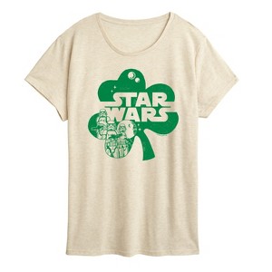 Women's - Star Wars - St. Patricks Day Clover Short Sleeve Graphic T-Shirt - 1 of 3