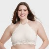 Women's High Neck Crochet Lace Bralette - Colsie™ - 4 of 4