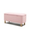 NicBex Modern 39.3" Boucle Storage Bench with Wood Legs for Bedroom and Entryway - 4 of 4
