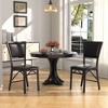 VECELO Foldable Dining Chairs Set of 2/4/6, No Assembly Heavy-Duty Metal Frame, Kitchen and Living Room Chairs, Black/Brown - 4 of 4