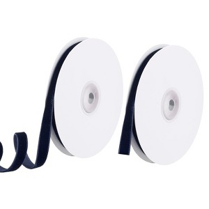 Unique Bargains Polyester Single Face Spool Ribbon for Gift Wrapping Flower 2 Pcs - 1 of 4