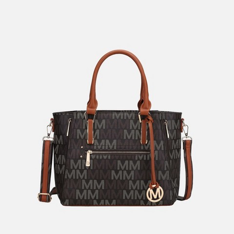 MKF Collection Siena Women's M Signature Handbag by Mia K- Brown