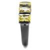 Slickblue Women's Ring, Light Black, Five Topaz CZ Stones, Oblong Row Design, IP Gun Finish, Stainless Steel, Sizes 5–10 - 4 of 4