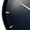 20"x20" Glass Wall Clock with Gold Accents Dark Blue - Olivia & May: Contemporary Analog Display, Indoor Use - 4 of 4