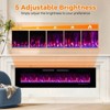 Costway 42\50\60\72 Inches Ultra-Thin Electric Fireplace Wall-Mounted & Recessed Fireplace Heater - 4 of 4