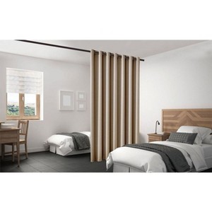 Legacy Decor Blackout Room Divider Panel Privacy Partition Heavyweight Premium Fabric Thermal Insulated Grommet Top - 1 of 4