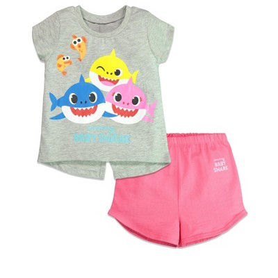 Pinkfong Baby Shark Girls Tank Top and Shorts Toddler