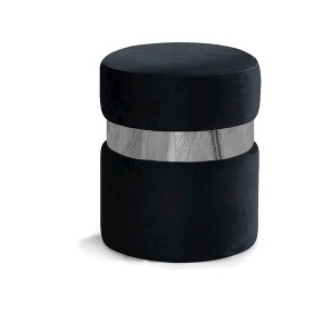 Meridian Furniture,Hailey Velvet Ottoman/Stool - 1 of 4