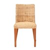 bali & pari Rowen Rattan and Mahogany Wood Dining Chair Light Honey/Honey - 3 of 4
