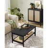 VASAGLE 2-Tier Coffee Table for Living Room, Living Room Table Rectangular Center Table with Storage Shelf Rounded Corners - 2 of 4