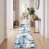 Modern Abstarct Area Rug Washable Rug Stain Resistant Throw Carpet Non Shedding Low Pile Folding Floor Cover with Non-Slip Backing - 2 of 4