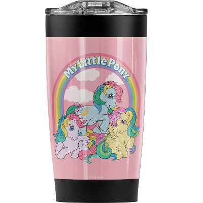My Little Pony Retro Under The Rainbow Steel Tumbler 20oz Coffee Travel Mug
