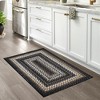 Modern Braided Print Area Rug Boho Rug Geometric Rug Washable Living Room Bedroom Rug - 2 of 4