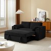 Fabric Sleeper Sofa Bed with Convertible Pull-Out Bed and Armrests with Cup Holders - 4 of 4
