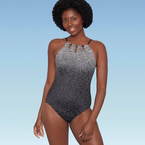 Women S Slimming Control High Neck Cut Out One Piece Swimsuit Dreamsuit By Miracle Brands Target