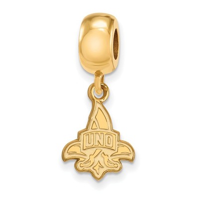 Black Bow Jewelry 14k Yellow Gold Plated Sterling Silver New Orleans Privateers NCAA Bead Charm