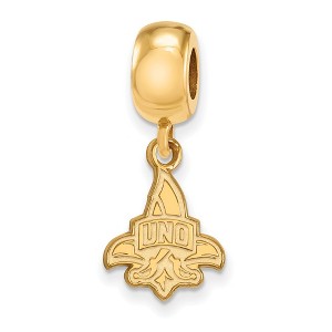 Black Bow Jewelry 14k Yellow Gold Plated Sterling Silver New Orleans Privateers NCAA Bead Charm - 1 of 3