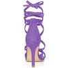 Allegra K Women's Lace-Up Stiletto High Heels Sandals - 4 of 4