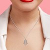 EVERLY JEWELRY | Sterling Silver Hamsa Charm Pendant with Chain - 19 in - 4 of 4