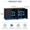 Fredees 63-Inch Modern Sideboard with Charging Station and LED Lights, Adjustable Shelves – Suitable for Kitchen, Dining Room, or Living Room. - 2 of 4