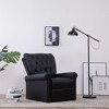 vidaXL Reclining Chair Black Faux Leather - 2 of 4