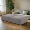 Gericco 40"*30" Small Square Footstools - No Assembly Required, Modular Corduroy Convertible Full Sponge Compression Footstools, Set of 2 (Grey) - 2 of 4