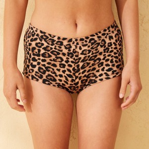 Women's Ribbed Textured Low-Rise Cheeky Swim Boyshorts - Wild Fable™ - 1 of 4