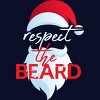 Junior's Design By Humans respect the beard santa claus funny christmas By iLCreative T-Shirt - 2 of 3
