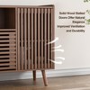 Buffet Table with Storage, Sideboard Coffee Bar Cabinet with Silding Door - 3 of 4