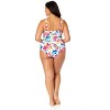 Women's Plus Size Watercolor Paisley V-Wire One Piece Swimsuit - 4 of 4