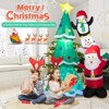 Tangkula 8.7 FT Inflatable Christmas Tree and Santa Claus, Blow up Christmas Tree with Santa Penguin & Snowman Xmas Outdoor Inflatable Decoration - 4 of 4