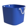 Life Story Flexi Tub, Versatile 42 Quart Storage Tote, Flexible Plastic Home Organizer Lightweight Basket with Carrying Handles, Blue, 4 Pack - 2 of 4