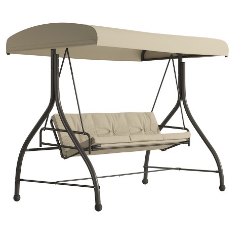 Hampton bay patio swing with online canopy