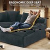 Aukfa Oversized Cloud Sofa Chaise Lounge,2-Piece Corduroy Sleeper Sectional with Pillows, Deep Seat, No Assembly Required - 4 of 4