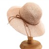 Anna-Kaci Woven Floppy Sun Hat with Rounded Crown and Decorative Bow Detail for Elegant Summer Shade and Vacation Style - 4 of 4