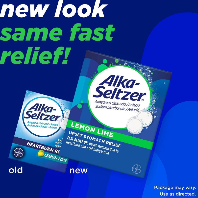 Alka-Seltzer Antacid Lemon Lime Tablets - 36ct, 3 of 12