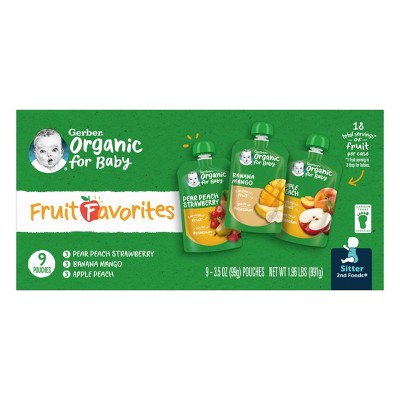Organic Fruit and Veggie Puree Variety Pack for Babies