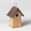 12.4"x7" Wood and Iron Bird House Brown - Smith & Hawken™ - image 2 of 3