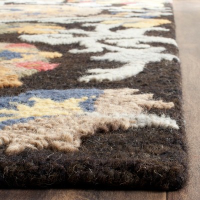 Handmade Charcoal Multi Wool Tufted Round Area Rug