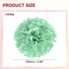 Unique Bargains Birthday Bachelorette Wedding Party Paper Pom Poms Flower Ball Kit 12 Pcs - 2 of 4
