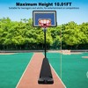Portable Basketball Hoop for Youth Adults & Professional Match,Adjustable Height 8.04 ft to 10.01 ft, 44 inch Backboard with Rebound System, Wheels - 4 of 4
