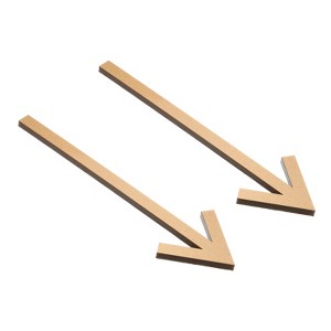 Unique Bargains Acrylic Self-Adhesive Decor Business Indoor Outdoor Arrow Sign 2 Pcs - 1 of 4