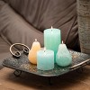 Vance Kitira 6" Turquoise Timber Pillar Candle ,Scentless, Clean-Burning, Environmental Friendly - 3 of 3