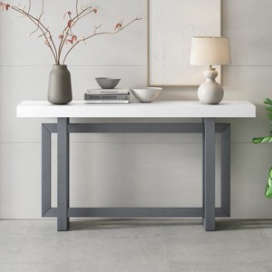 Contemporary Console Table With Wood Top, Extra Long Entryway Table, Modern Sofa Table-Cuddlewood - 1 of 4