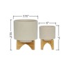DSVIMOY 2pcs Plant Pots Indoor with Drainage, 5/8 Inches Garden Flower Pots, Ideal for Room, Office Home Decor, White, 7.75"*7.75"*10.5" - 3 of 4