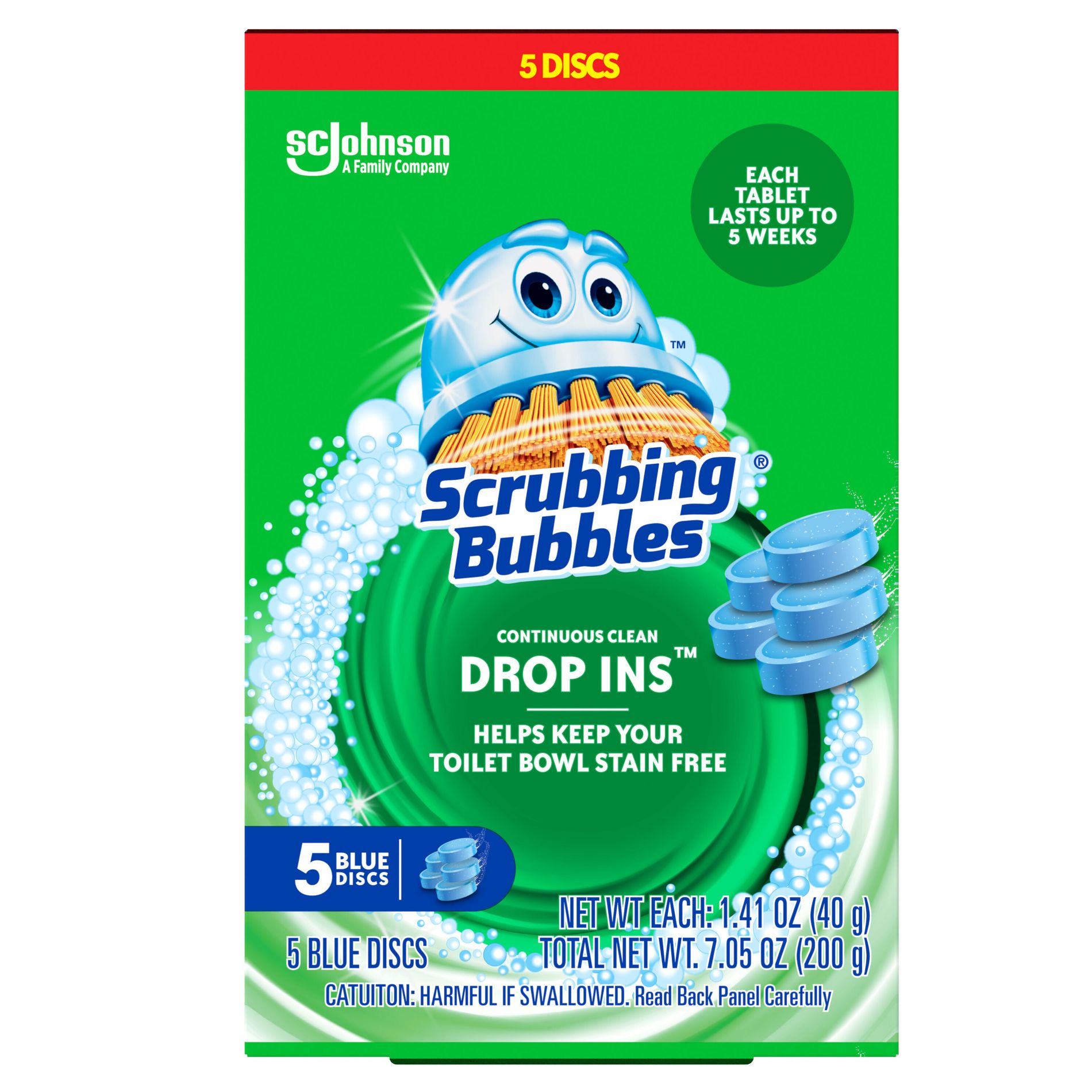 Scrubbing Bubbles Continuous Clean Drop-Ins Toilet Bowl Cleaner Tablets - 5ct