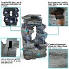 Sunnydaze 39"H Electric Polyresin and Fiberglass Dual Cascading Falls Outdoor Water Fountain with LED Lights - 2 of 4