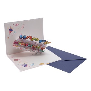 Unique Bargains Greeting Card 3D Birthday Card Paper 8.3"x6.3"x0.4" 1 Pc - 1 of 4