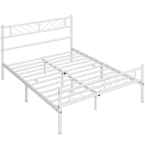 Yaheetech Metal Full Size Platform Bed With Arrow Design Headboard And ...