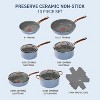 T-fal 13pc Ceramic Nonstick Cookware Set, Preserve Ceramic, Ocean Blue - 2 of 4